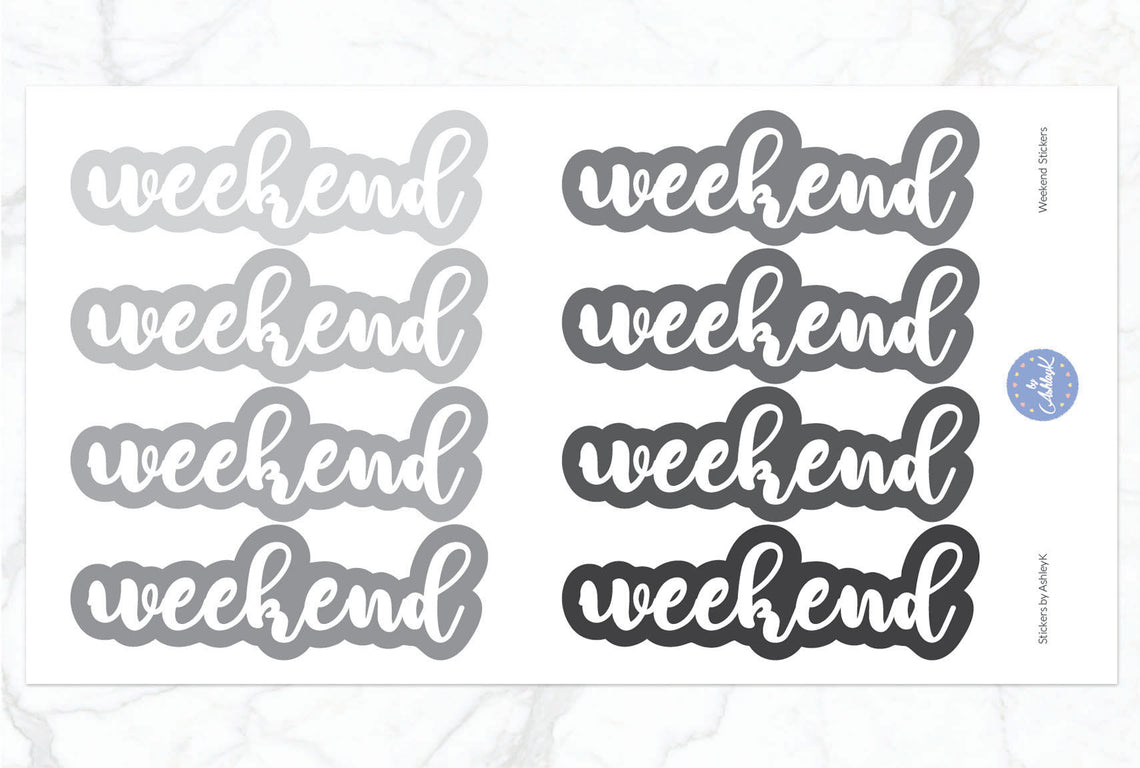 Weekend Stickers - Monochrome