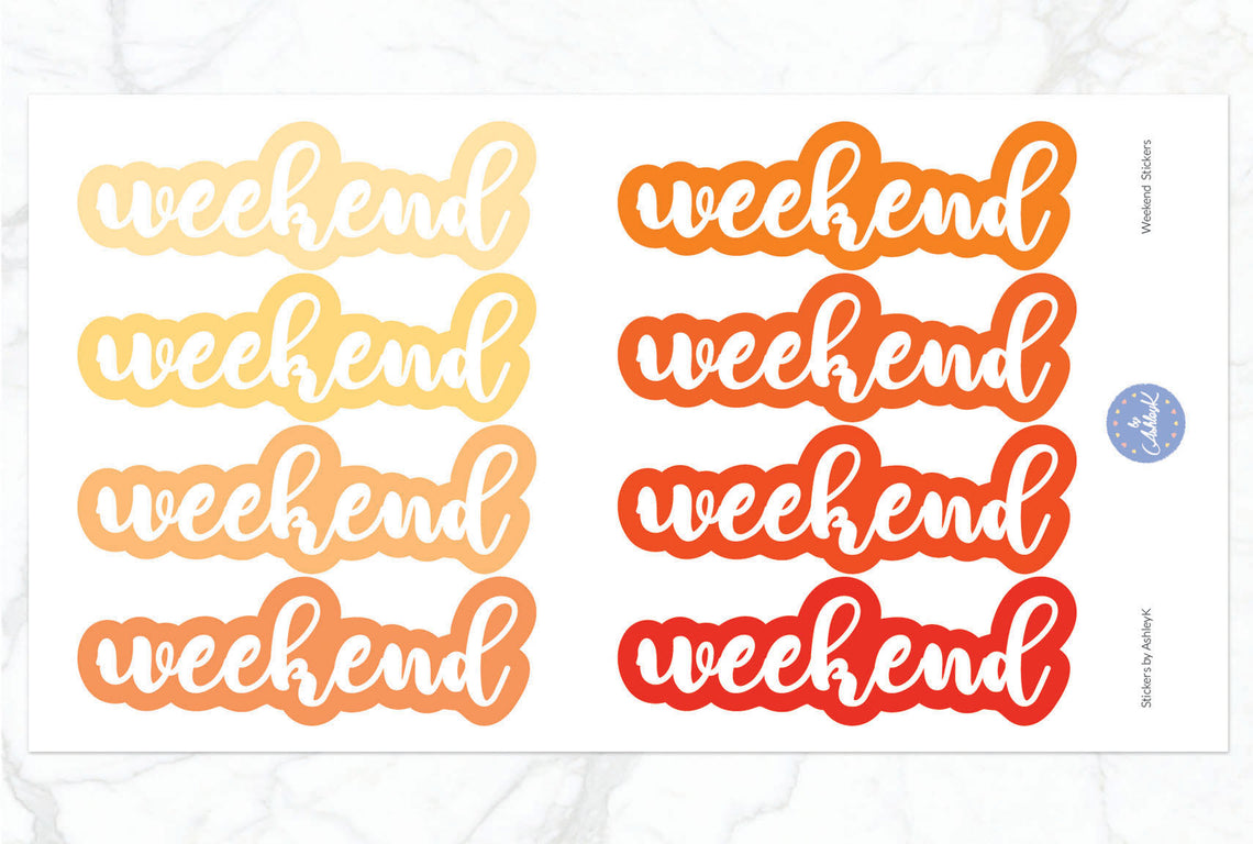 Weekend Stickers - Orange