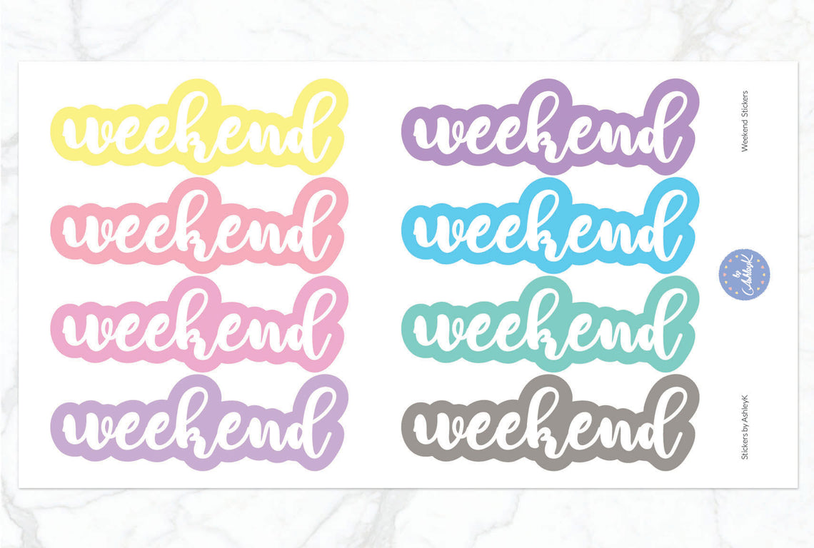 Weekend Stickers - Pastel
