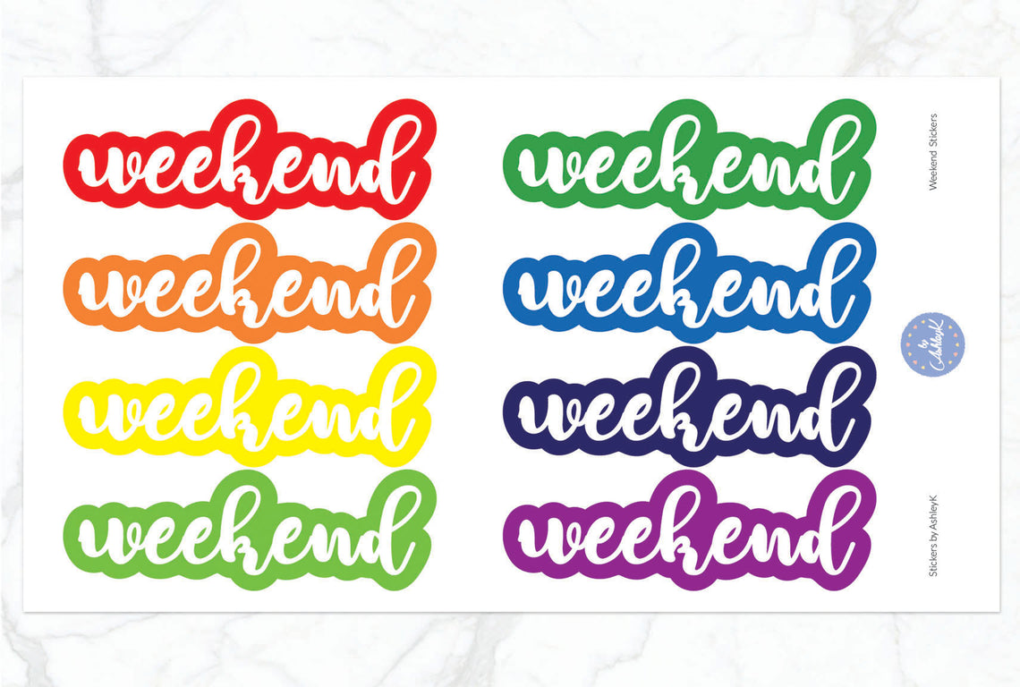 Weekend Stickers - Rainbow