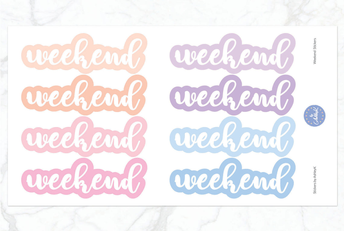 Weekend Stickers - Pastel Sunset