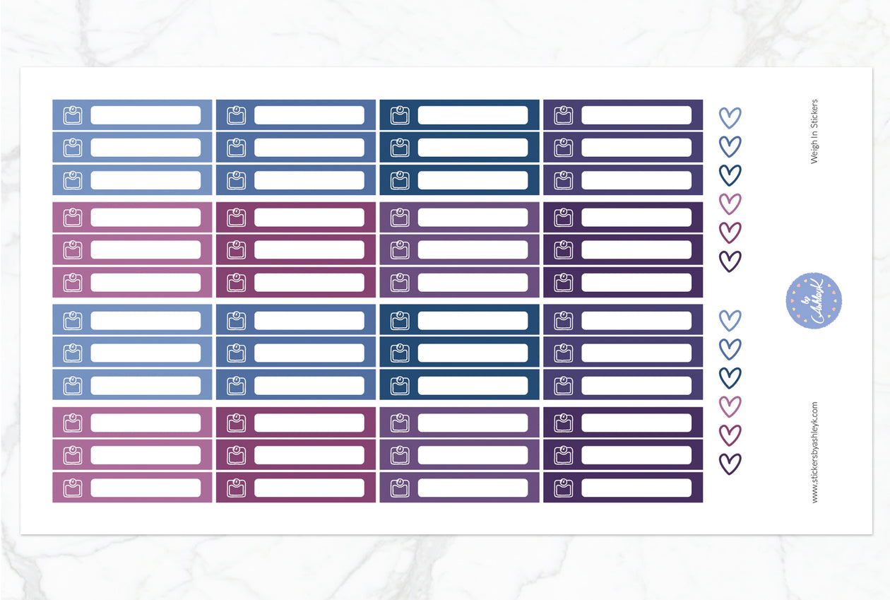Weigh In Stickers - Blueberry