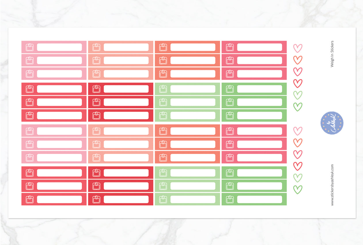 Weigh In Stickers - Strawberry