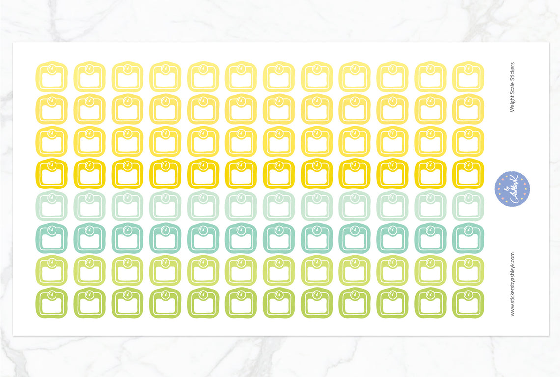 Weight Scale Stickers - Lemon&Lime