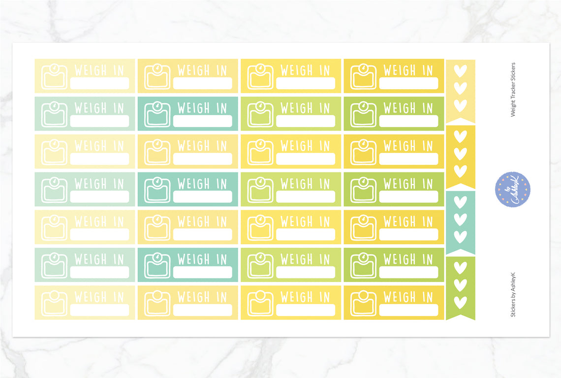 Weight Tracker Stickers - Lemon&Lime
