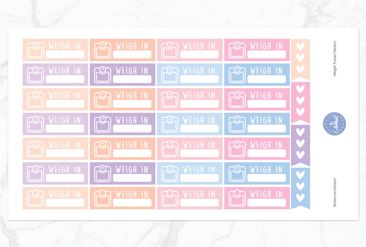 5 Row Weekly Habit Tracker Stickers - Pastel – Stickers by AshleyK