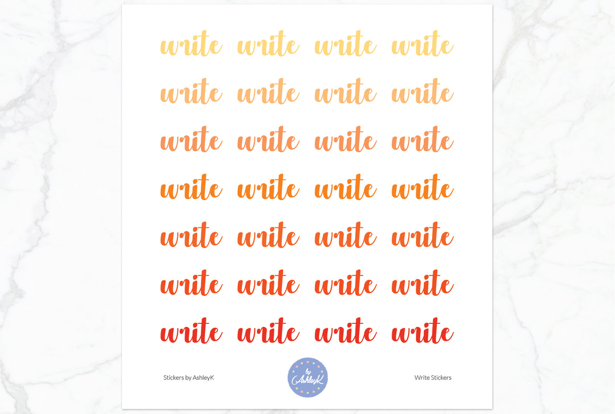 Write Stickers - Orange