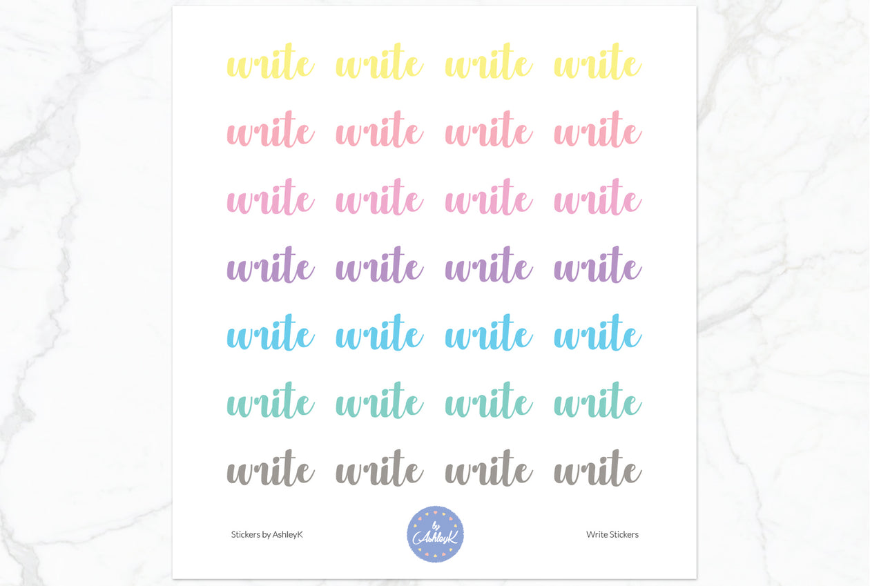 Write Stickers - Pastel