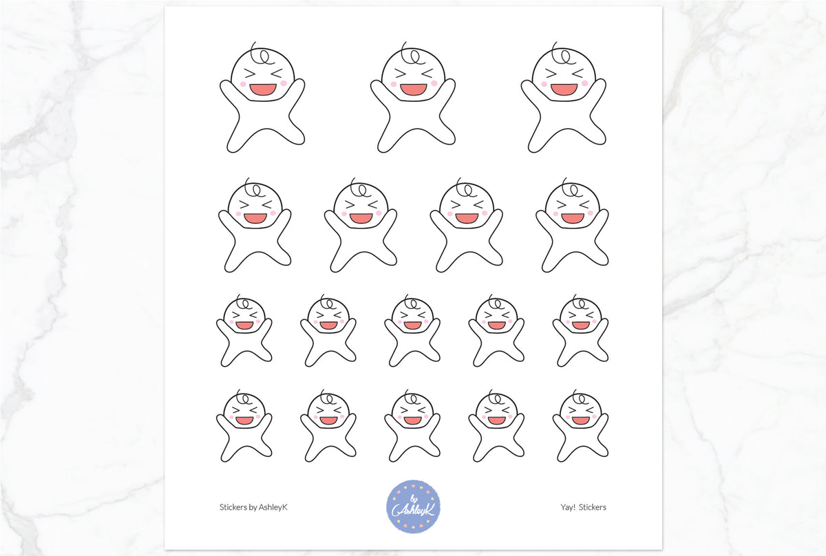 Yay! Emoji Stickers – Stickers by AshleyK