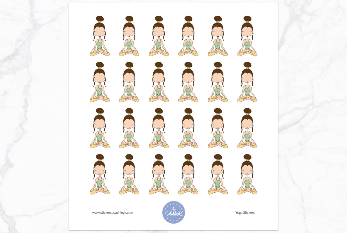 Yoga Stickers – Stickers by AshleyK