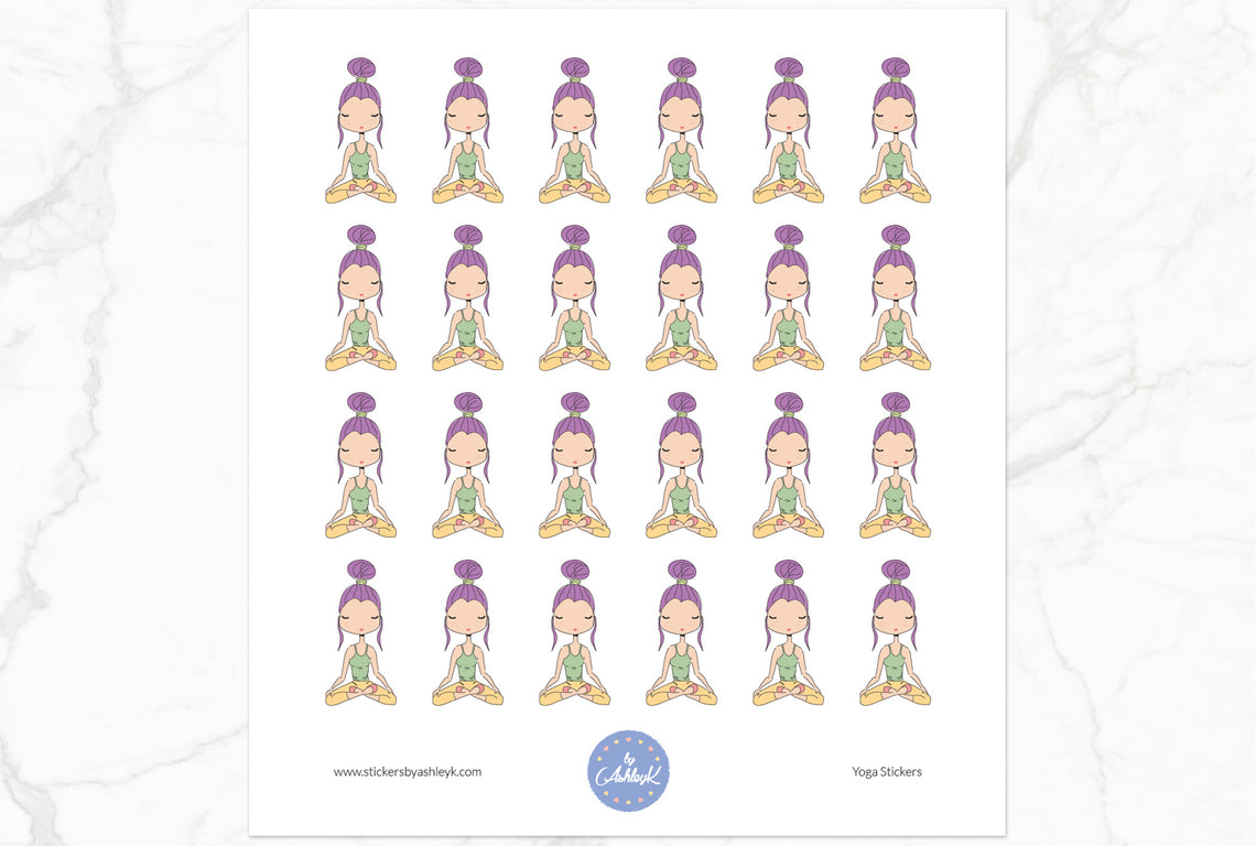 Yoga Stickers - Violet