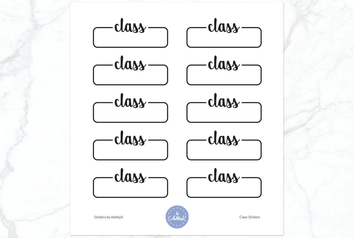 Class Planner Stickers